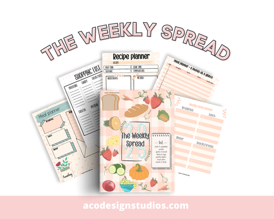 The Weekly Spread: a digital printable meal planner